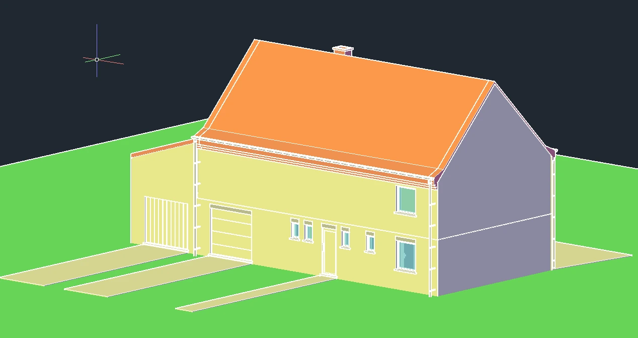 Modélisation 3D d'une maison sous AutoCAD